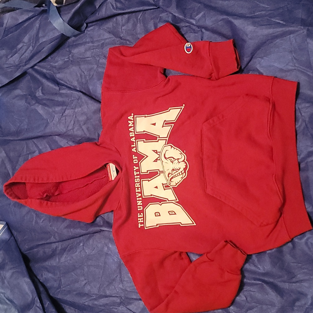 Alabama Champion Pullover Hoodie Sweatshirt Crimson Red Kid's S